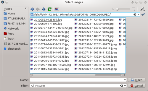 Importing photos from a remote server